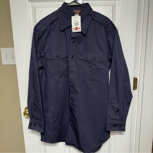 TRU-SPEC Field Shirt 24-7 Ultralight Long Sleeve Navy Blue Ripstop Sz Large
